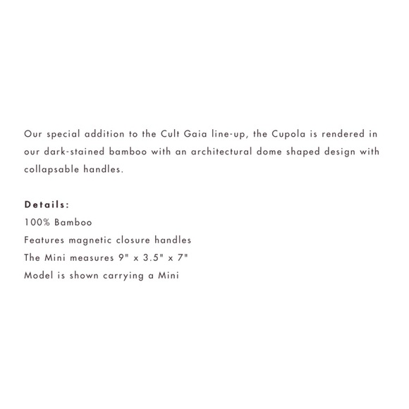 NWOT Cult Gaia Brown Mini Cupola Bag - Picture 8 of 8